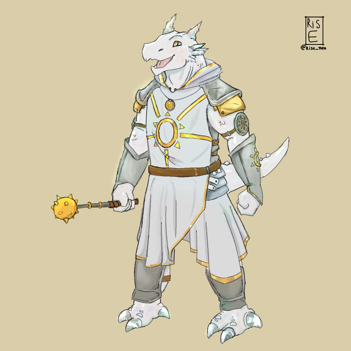 Crystal Dragonborn Cleric