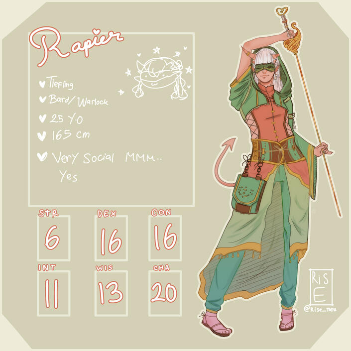 Rapier - Tiefling Rogue/Bard
